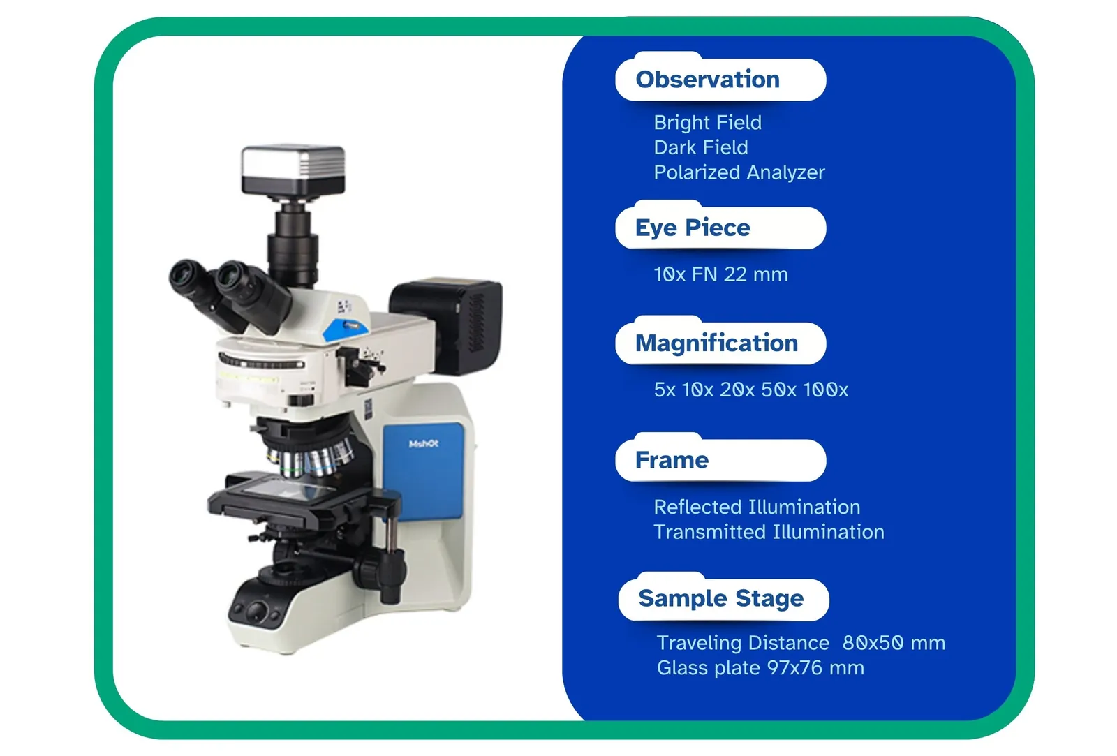MSHOT MJ43 Metallurgical Microscope
