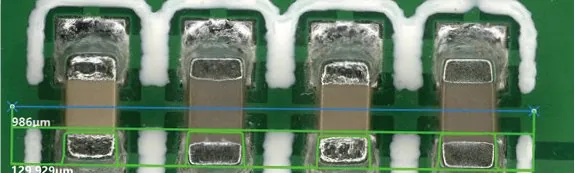 Circuit board, 80×, 3D measurement