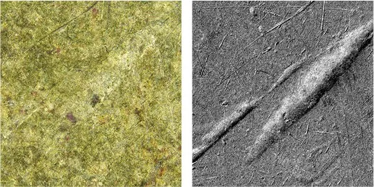 Standard image compared with reflection transformation