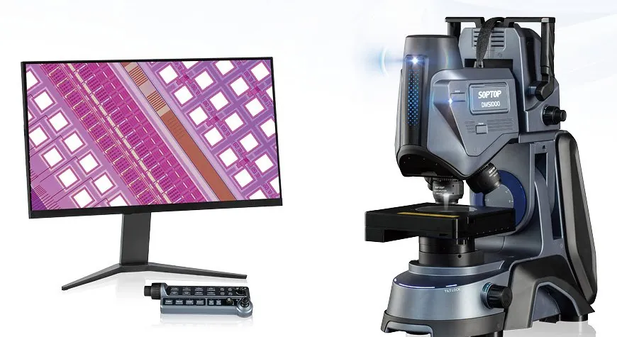 SOPTOP DMS1000 3D super-depth digital microscope with 4K monitor and controller
