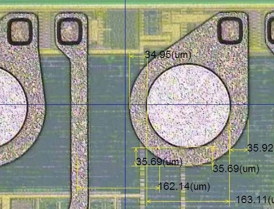 Bumping size measurement in IC advanced package