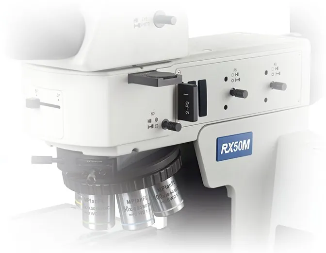 RX50M polarizer and analyzer slots