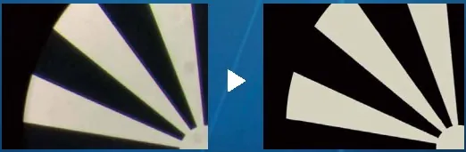 Chromatic aberration before and after apochromatic correction