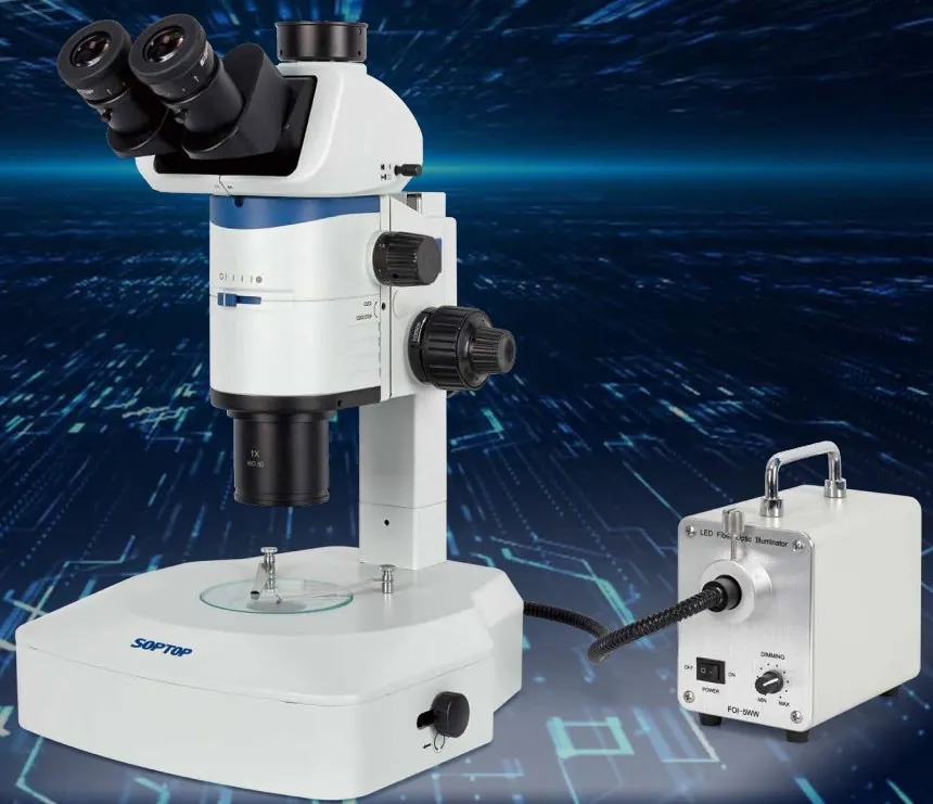 SOPTOP SZX12 parallel light zoom stereo microscope with LED light box