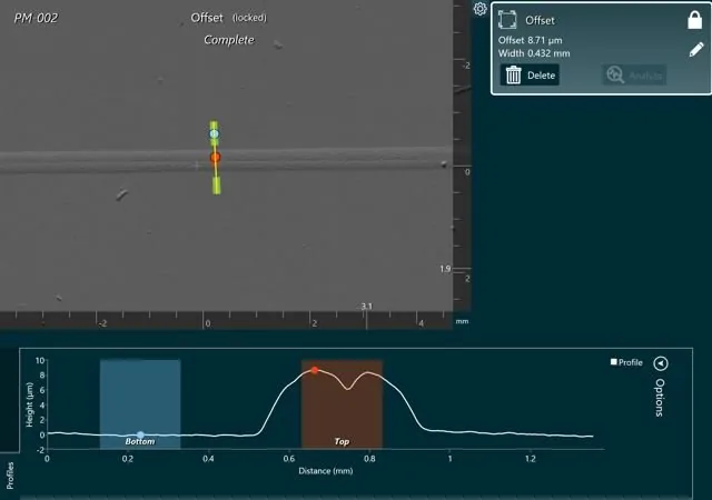 GelSight 3D profile analysis