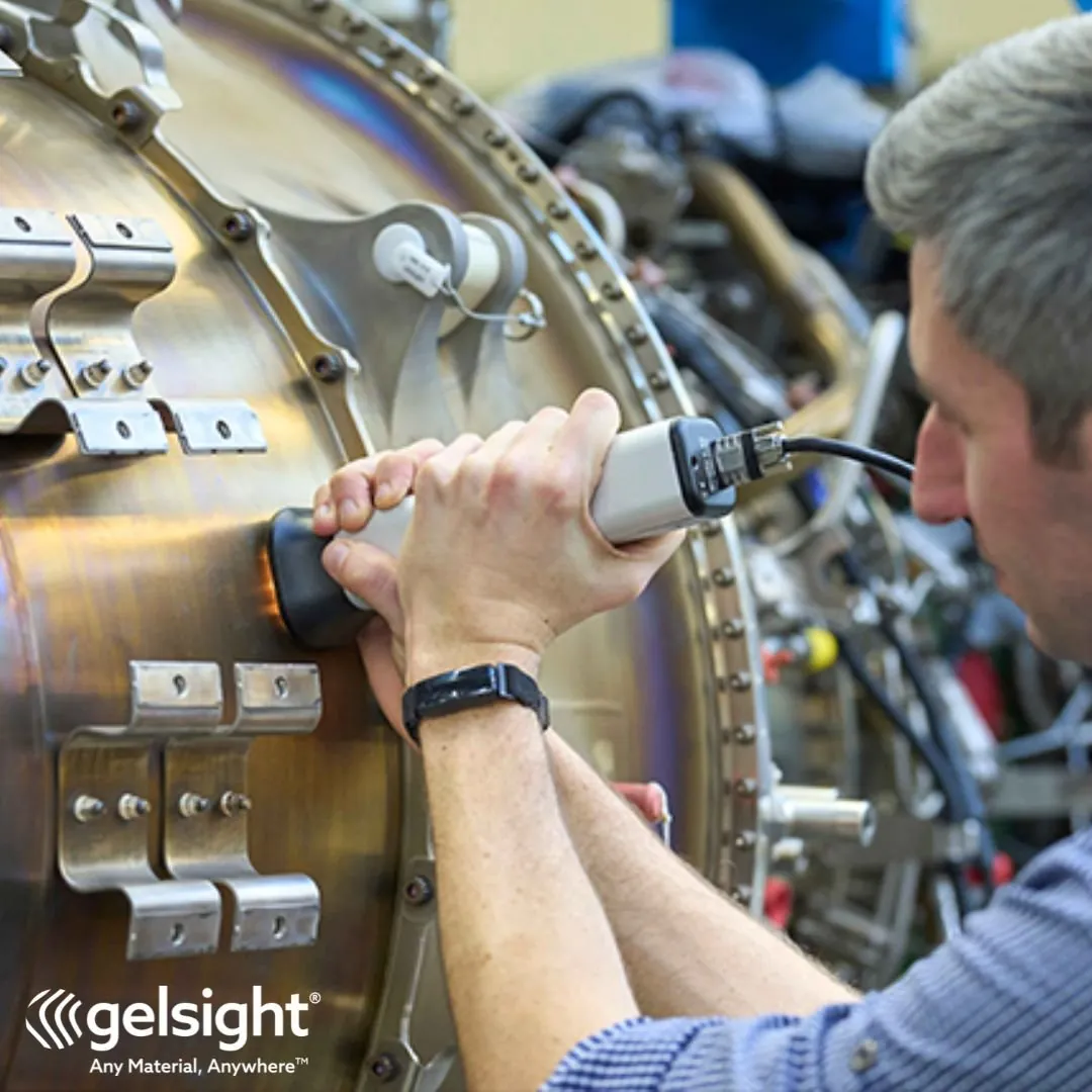 GelSight Mobile in field use on a jet engine